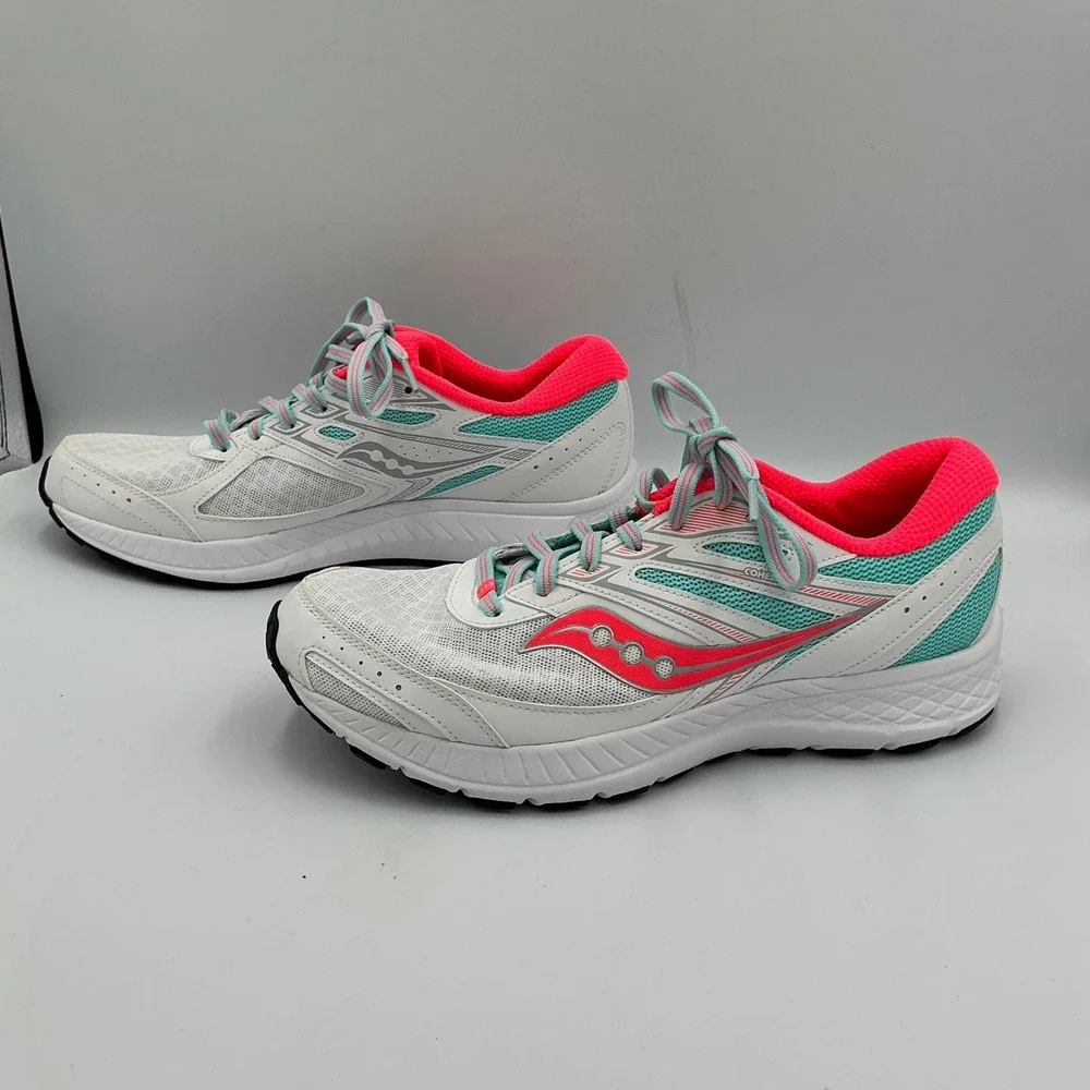 Saucony‎ Women S S20561-2 White Teal Pink Running Shoes Sneakers Size 9 NwoB
